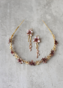 Melody Mauve Floral Headband 3