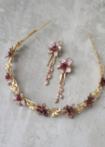 Melody Mauve Floral Headband 4