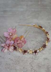 Melody Mauve Floral Headband 5