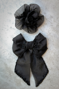 Mimi Beaded Silk Bow 11