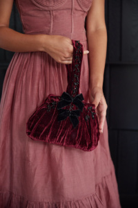 Opera Maroon Embellished Clutch 1