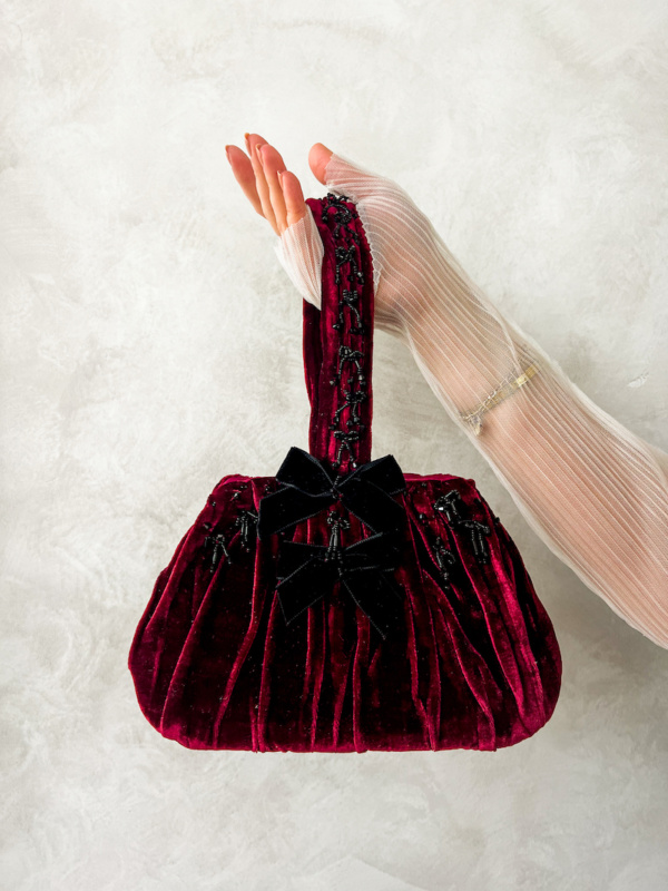 Opera Maroon Embellished Clutch 6