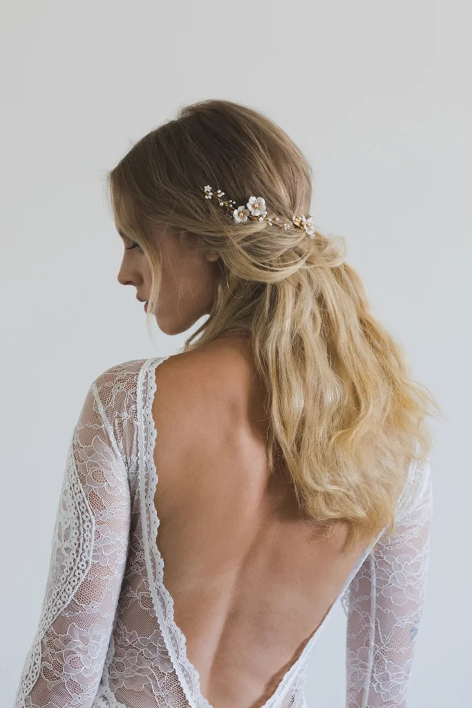 Poetic Floral Bridal Hair Vine 1