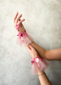 Sakua Pink Tulle Gloves 2