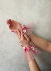 Sakua Pink Tulle Gloves 3