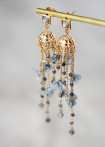 Sapphira Blue Bridal Earrings 2