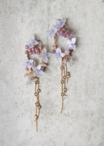 Viola Purple Wedding Earrings 1