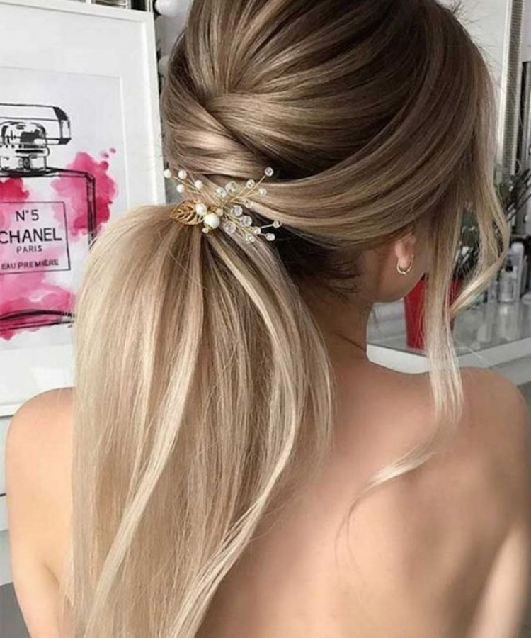 2018 Wedding Hairstyles Ponytail 2