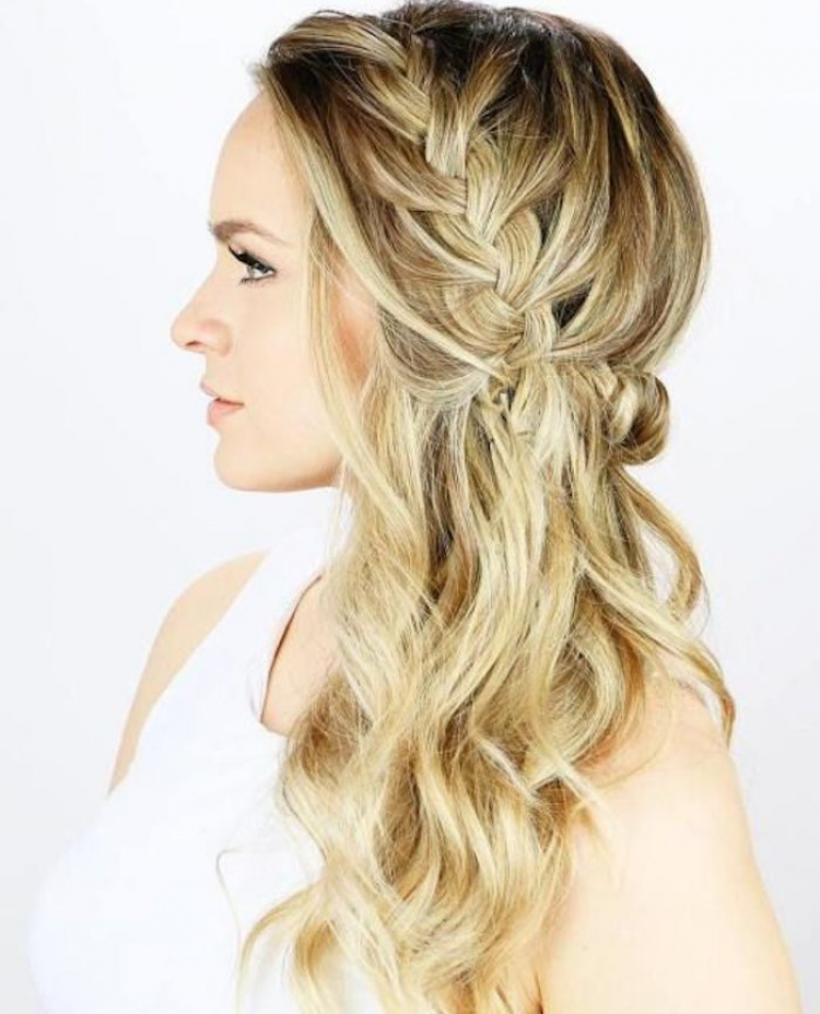 37 Beautiful Half Up Half Down Hairstyles Braided 3