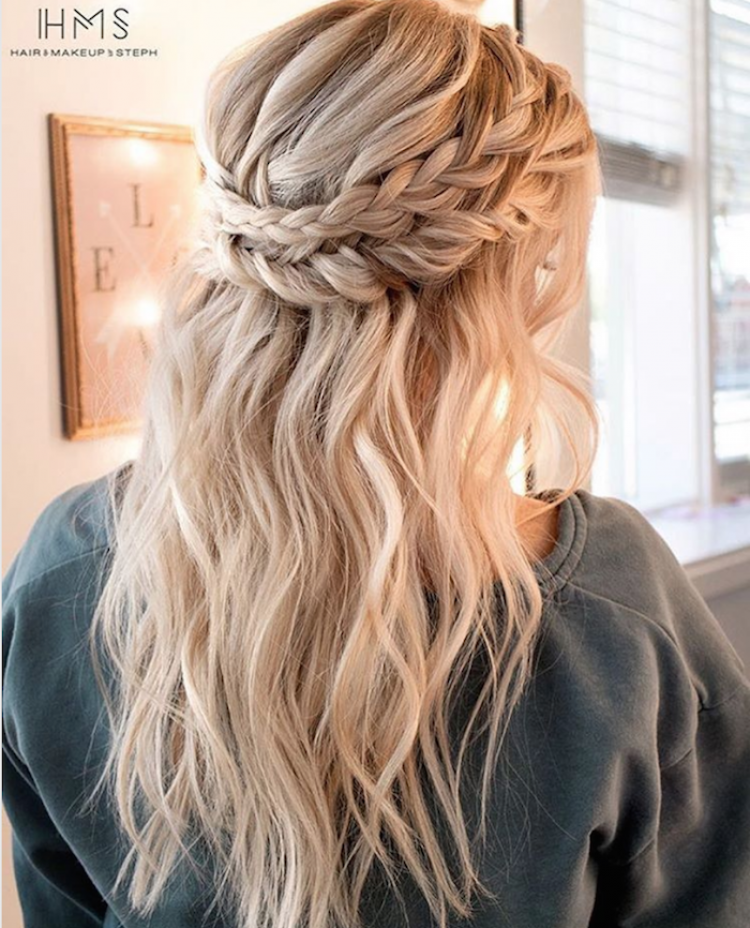 37 Beautiful Half Up Half Down Hairstyles Braided 7