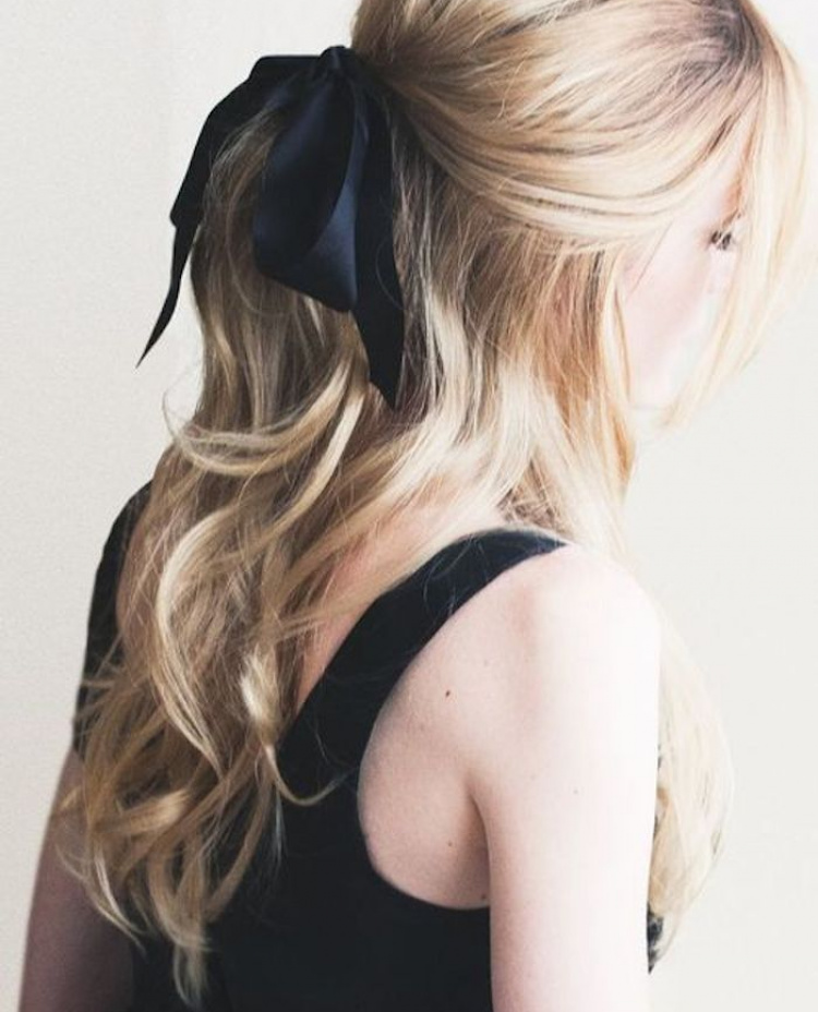 37 Beautiful Half Up Half Down Hairstyles Half Up Pony 6