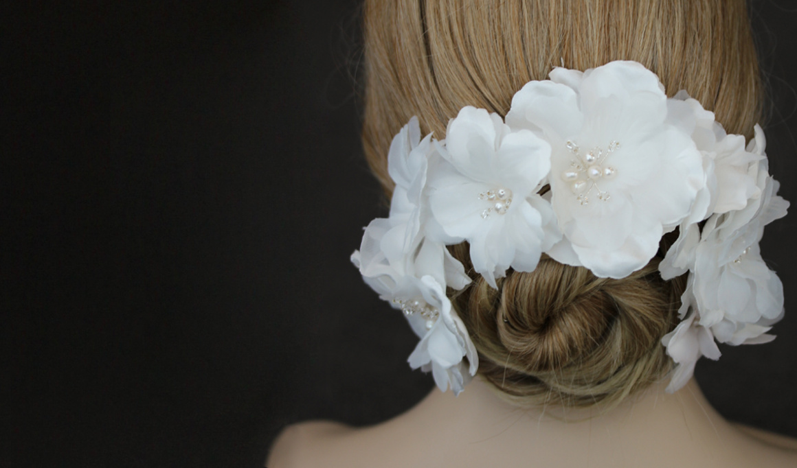 A Statement Floral Bridal Headpiece For Yasmin