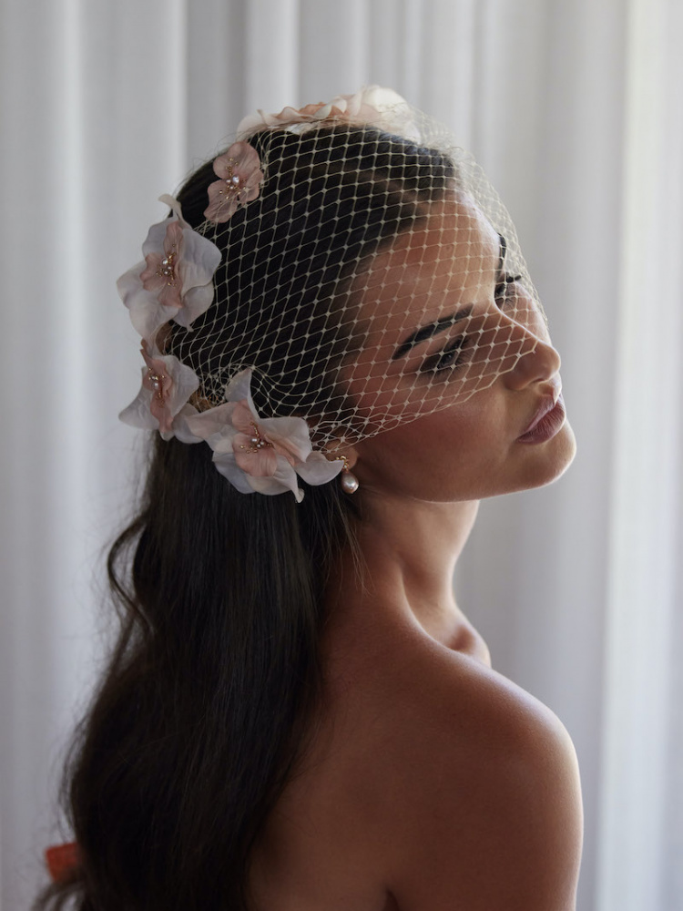 Alessi Blush Birdcage Veil 1