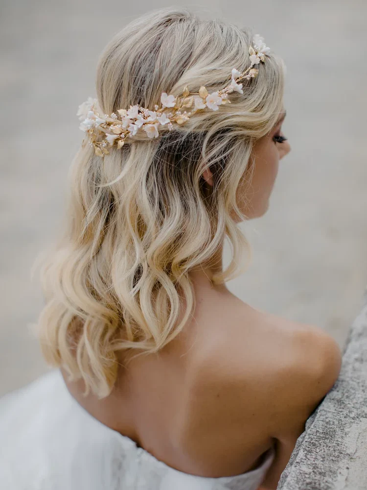 Ana Rosa Floral Wedding Headpiece 1