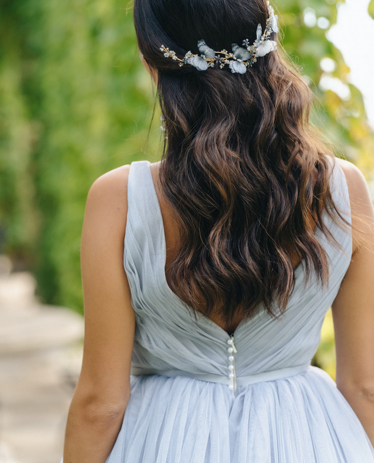 Arabella Blue Bridal Headpiece 1