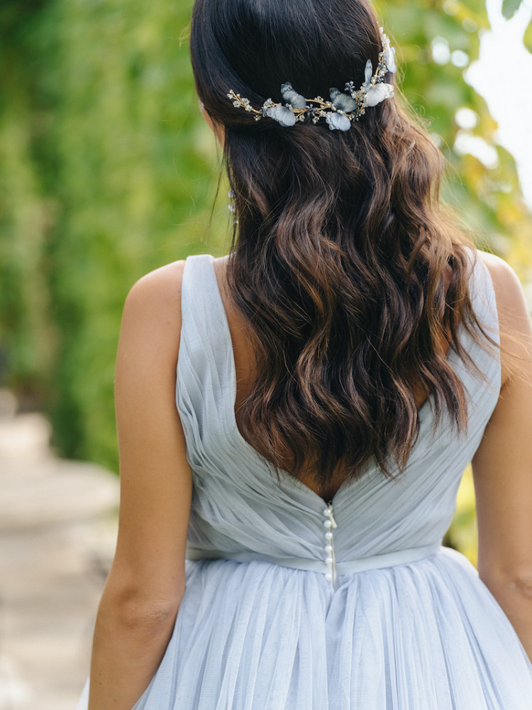 Arabella Blue Bridal Headpiece 1