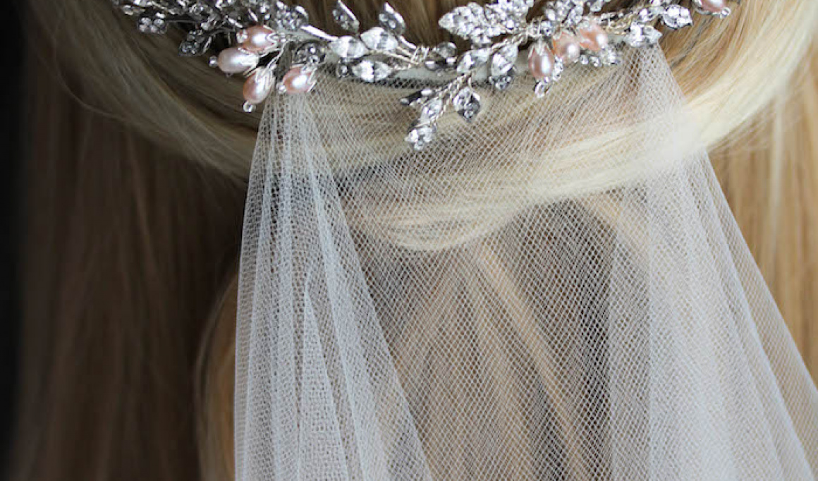 Bespoke For Brenda Silver And Blush Wedding Headpiece 9