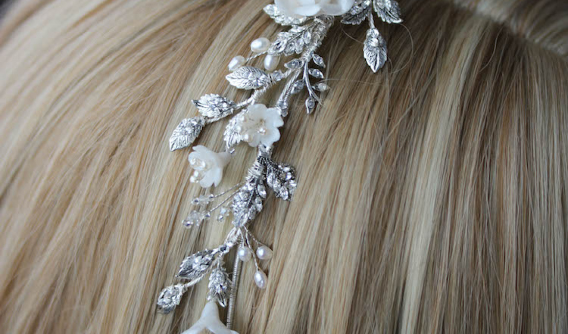 Bespoke For Nancy Silver Gabriel Floral Wedding Crown 6