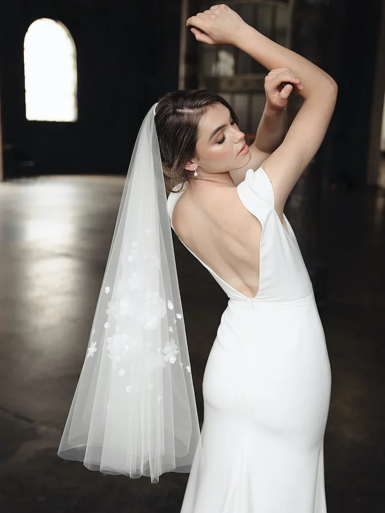 Blake Floral Drop Veil 5