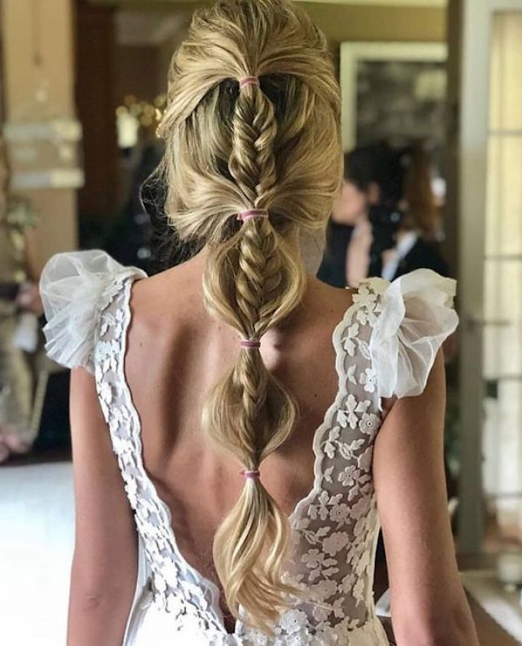 Beautiful Braided Wedding Hairstyles Bridal Ponytail 8