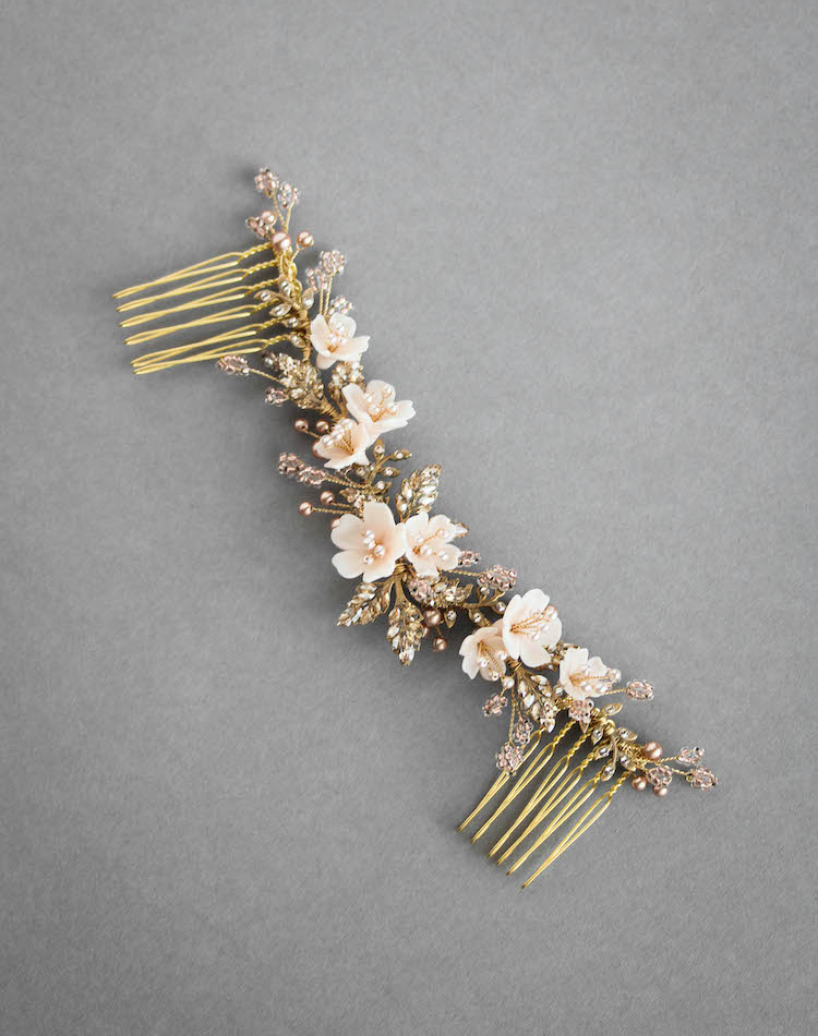 Bespoke For Britt Verse X Wild Flowers Bridal Hair Comb 9