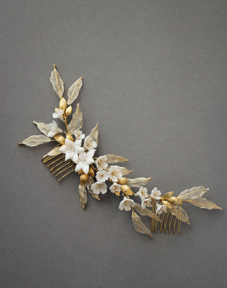 Bespoke For Cathy Gold Versailles Wedding Headpiece 1