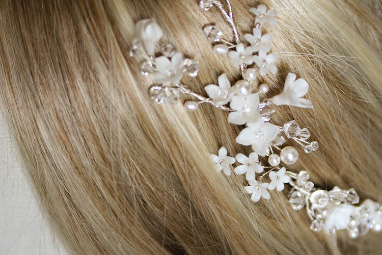 Bespoke For Leona Delicate Hair Vine With Small Flowers 1