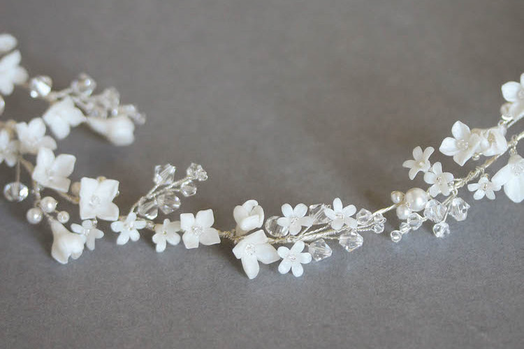 Bespoke For Leona Delicate Hair Vine With Small Flowers 13