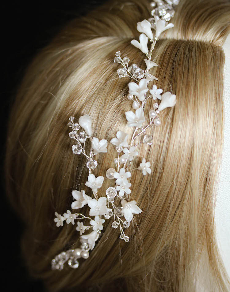 Bespoke For Leona Delicate Hair Vine With Small Flowers 6