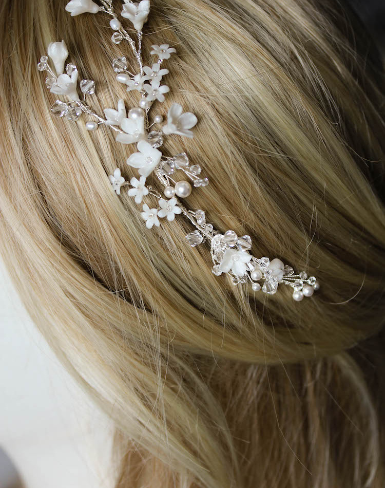 Bespoke For Leona Delicate Hair Vine With Small Flowers 8