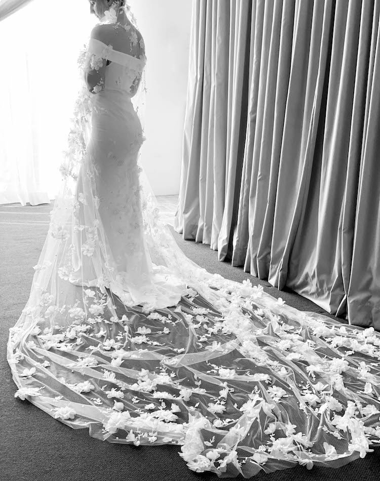Bespoke For Monica 411cm Fully Embellished Wedding Veil 10