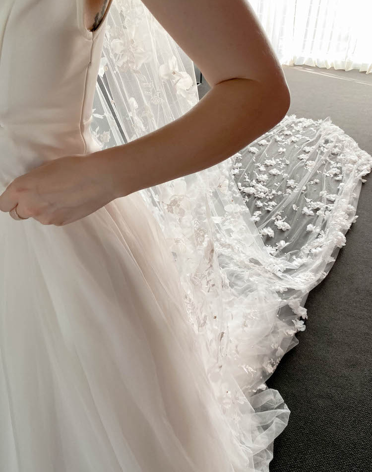 Bespoke For Monica 411cm Fully Embellished Wedding Veil 11