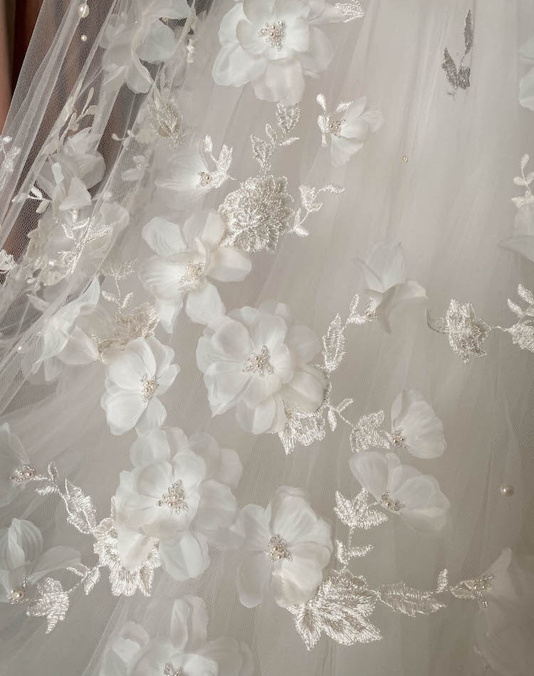 Bespoke For Monica 411cm Fully Embellished Wedding Veil 3