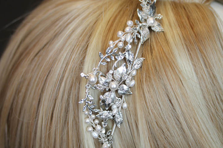 Bespoke For Ryonna Silver Wedding Crown With Pearls 6