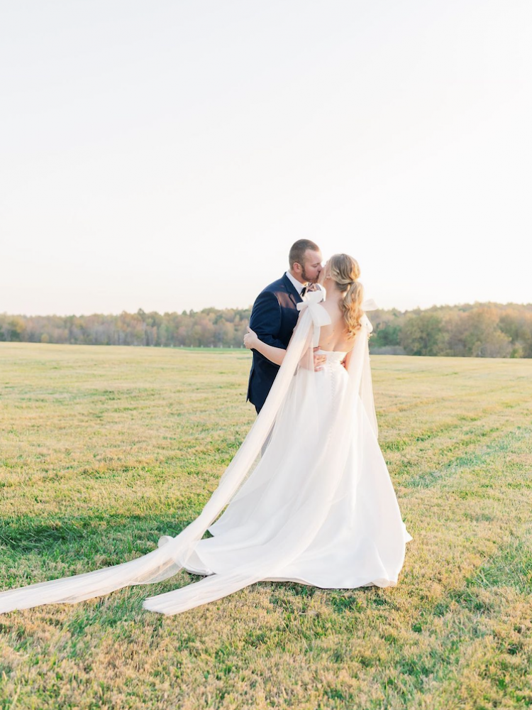 Bride Cameron Wears Laurence Bridal Wings 4