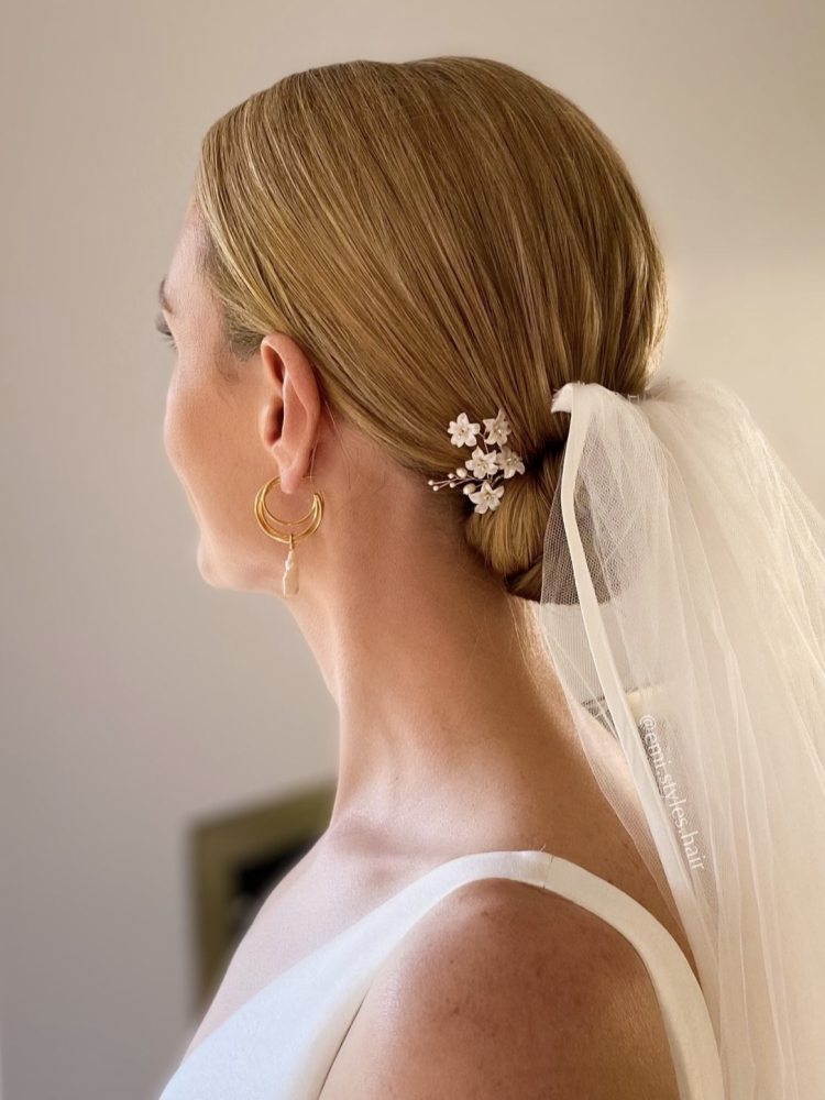 Bride Wears Maya Bridal Hair Pins 2