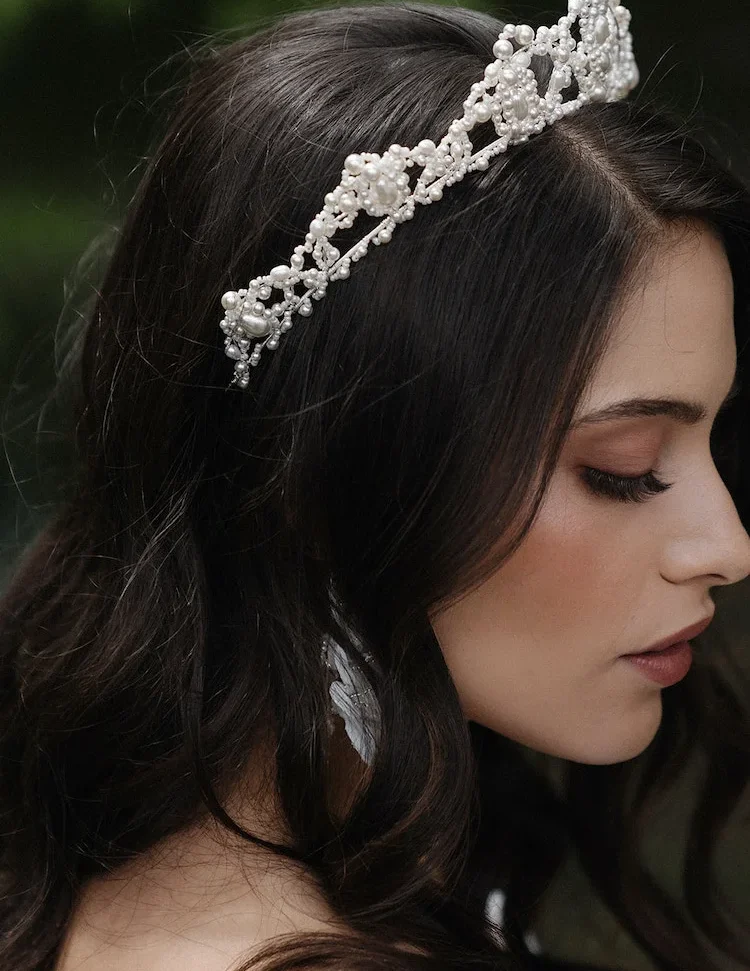 Caspian Pearl Bridal Tiara 1