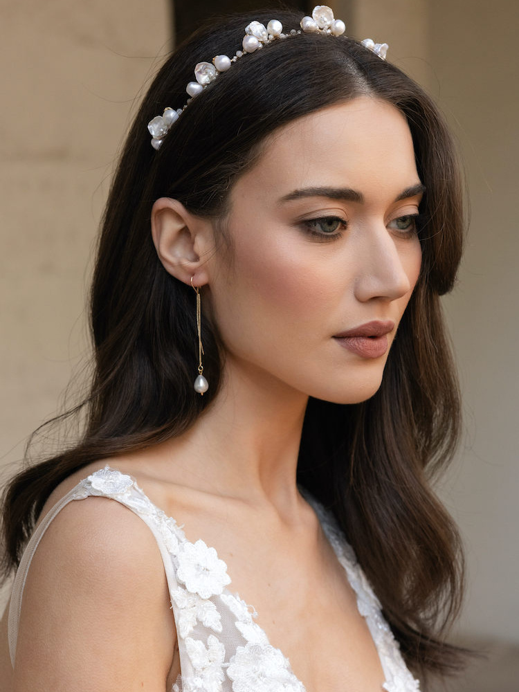 DEL MAR pearl bridal crown 3