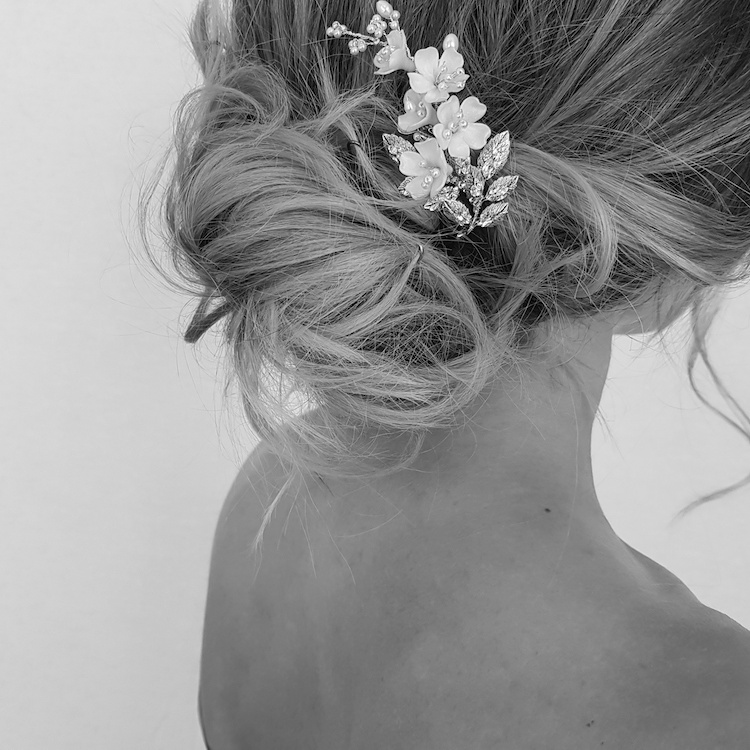 Delicate Bridal Hair Pins For The Modern Bride Marquise Floral Hair Comb 5