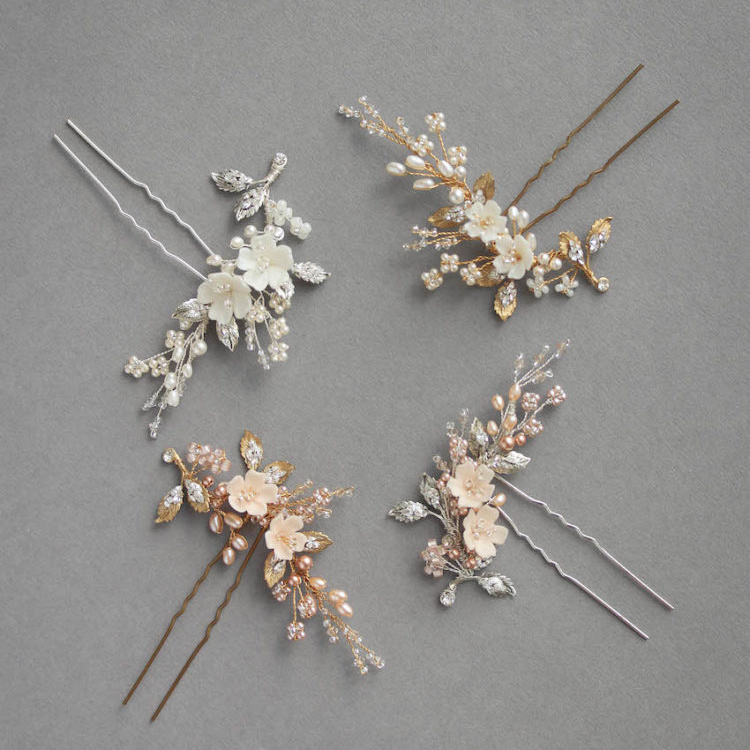 Delicate Bridal Hair Pins For The Modern Bride Tearose Bridal Hair Pins Assorted Colours