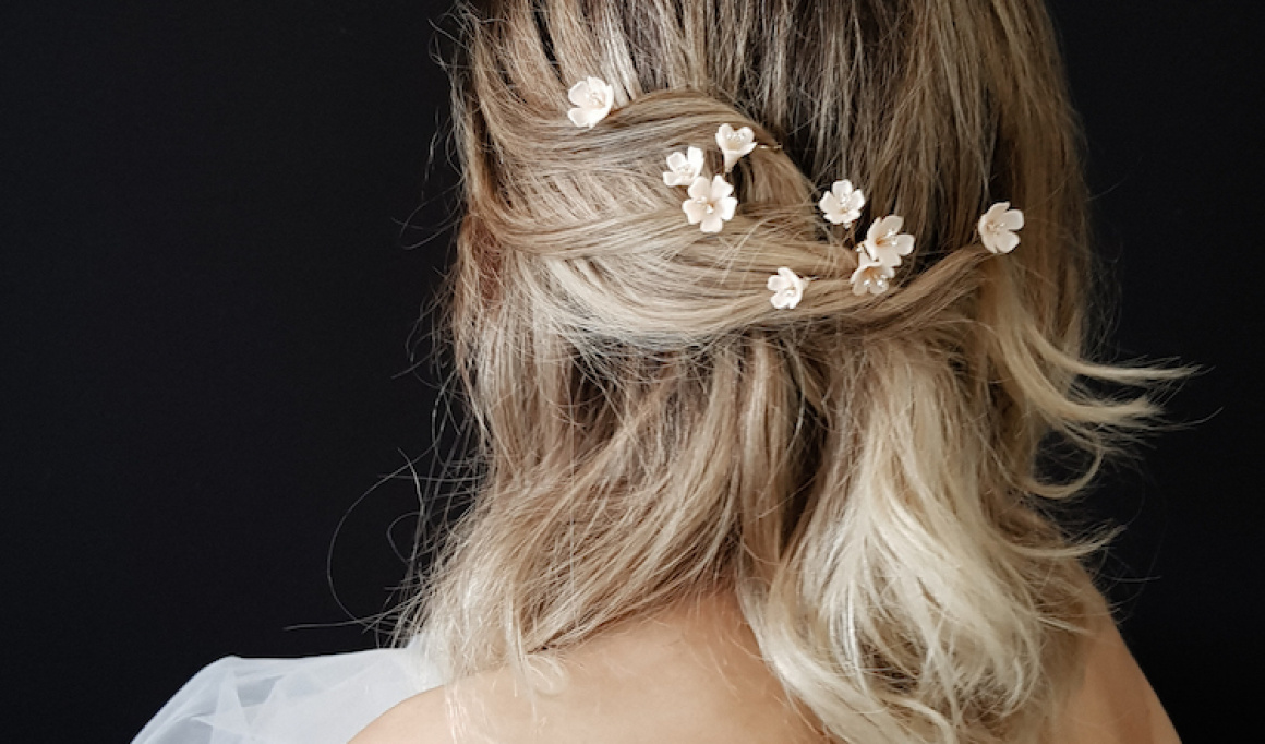 Delicate Bridal Hair Pins For The Modern Bride Whisper Blush Flower Hair Pins 3