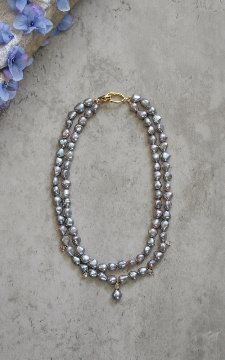 Ezra Double Pearl Necklace 6