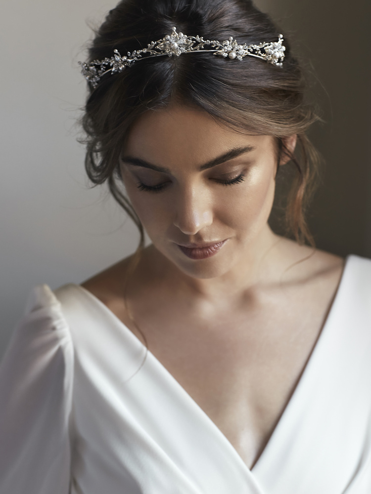 Fleur Delicate Silver Bridal Crown 10