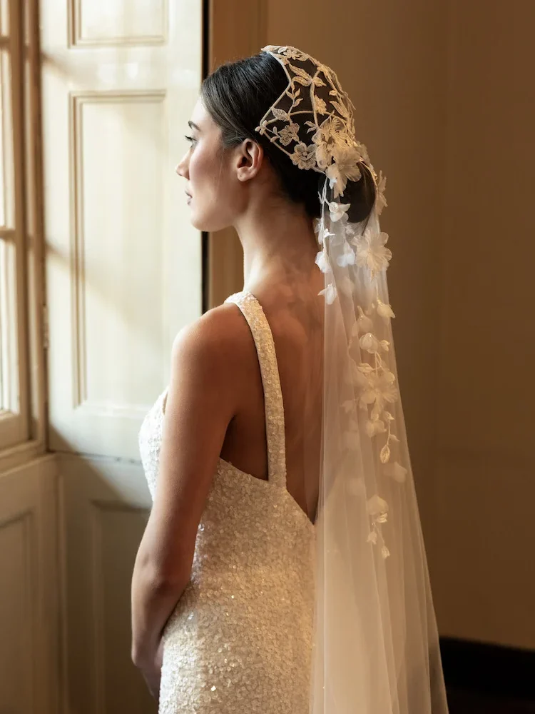 Harriet Bridal Cap And Veil 1