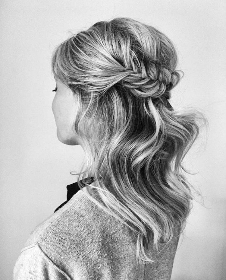 Half Up Braided Hairstyle 2018 Wedding Hair Trends