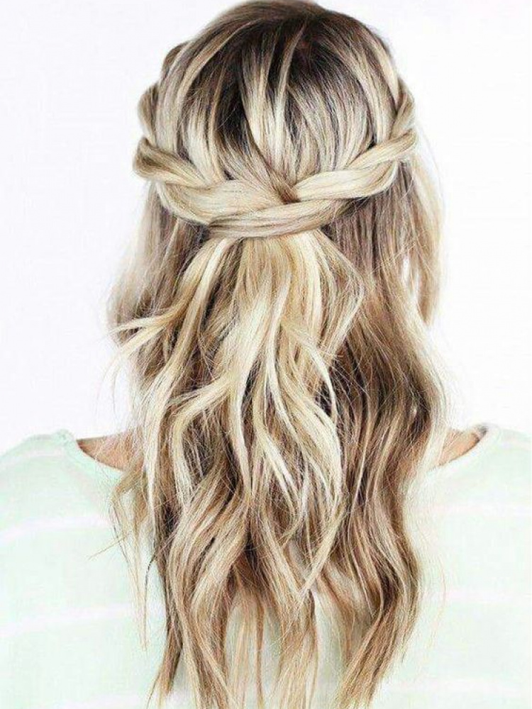 Half Up Hairstyle With Twist