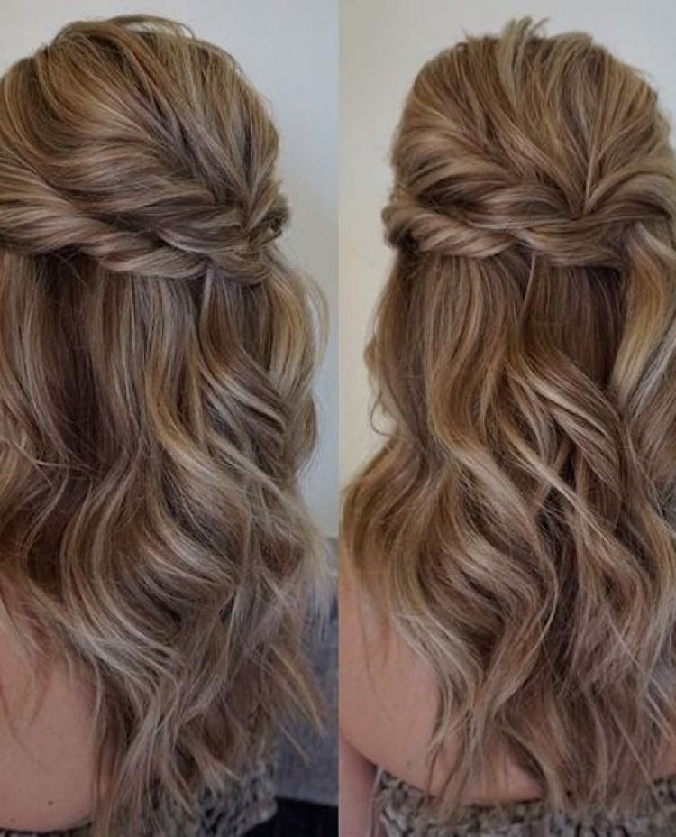 Half Up Wedding Hairstyles For Long Hair 3