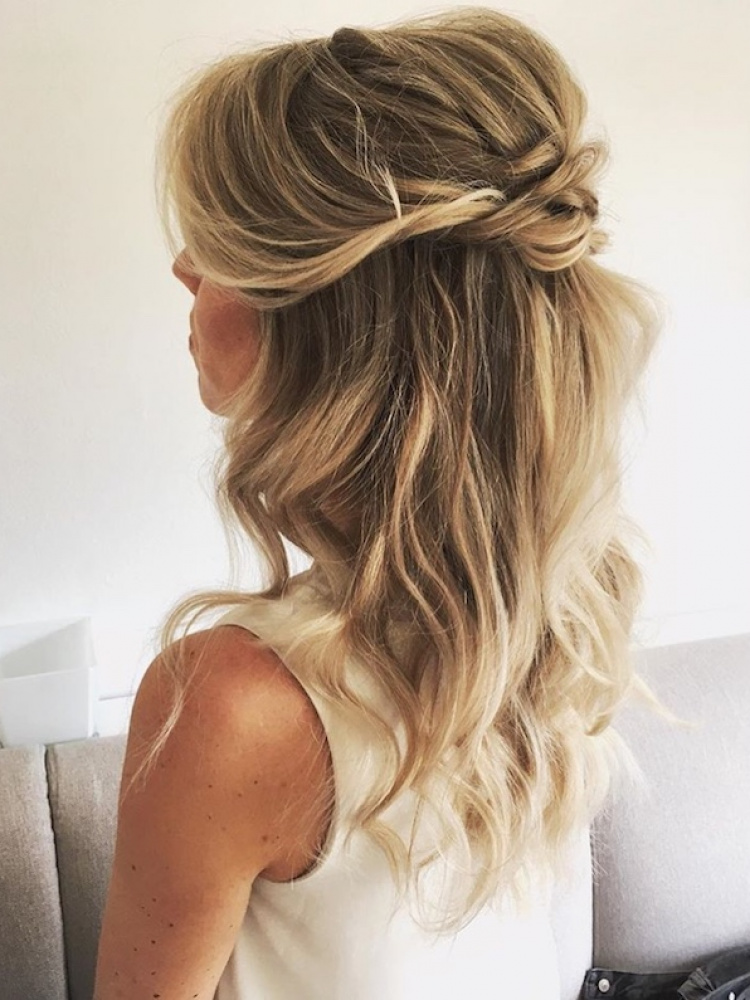 Half Updo Hairstyle 2018 Wedding Hair Trends