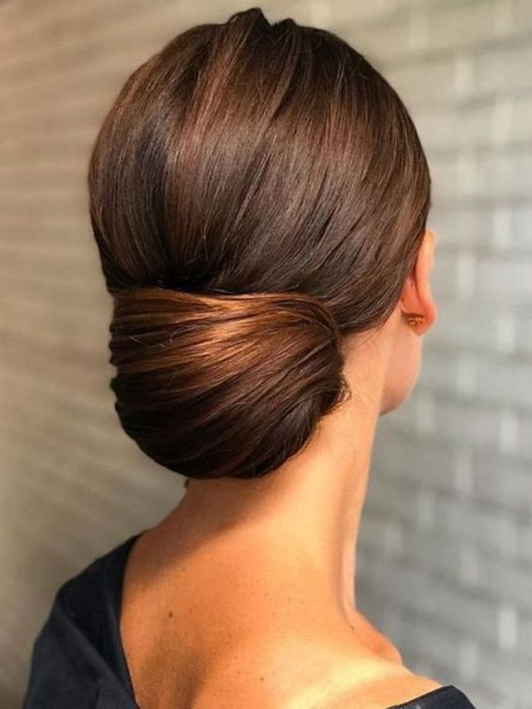 How To Style A One Shoulder Dress Low Set Updo 2