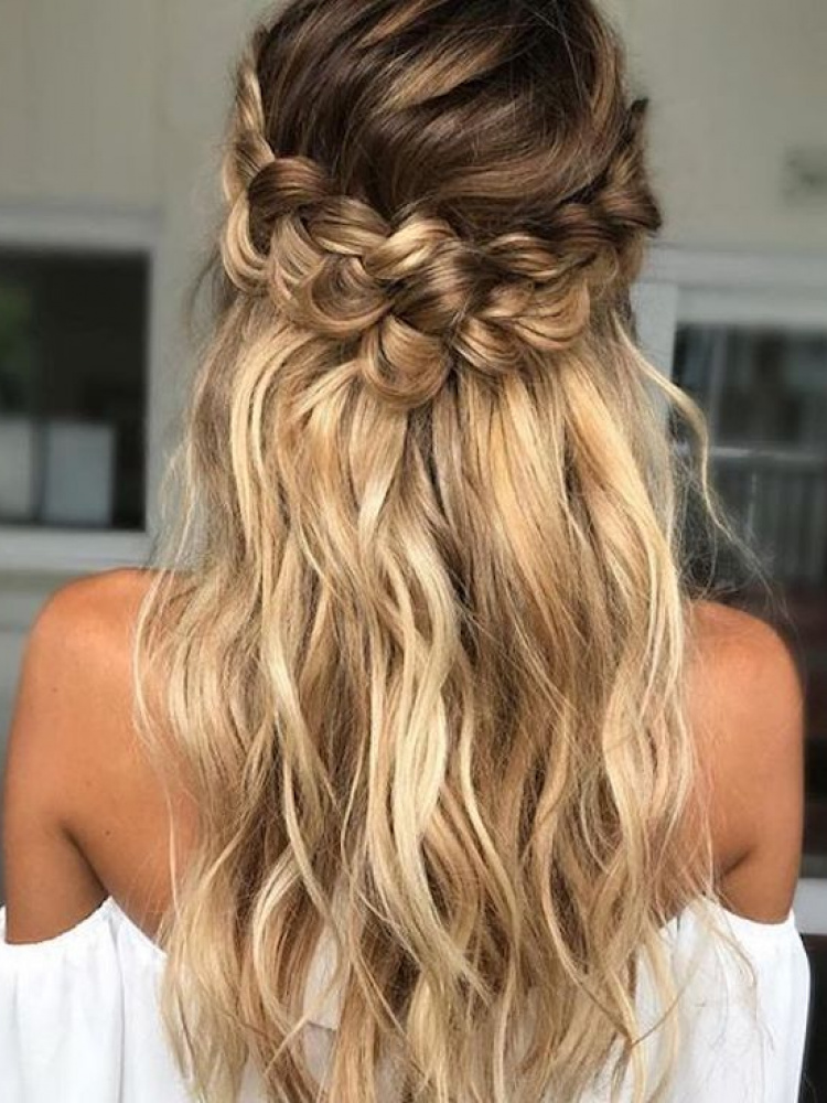 Loose Braided Half Up Hairstyle 2018 Wedding Hair Trends